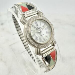 Collezio Southwest Watch Women 25mm MOP Dial Stretch Band - Has New Battery